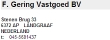 F. Gering Vastgoed B.V.